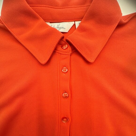 NWT Lady Hagen Sleeveless Polo Tank in Coral Orange Golf Women's Top Size Medium - Picture 6 of 11